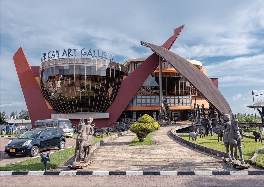 The Cultural Heritage centre outside Arusha, its gallery built as a giant shield and spear