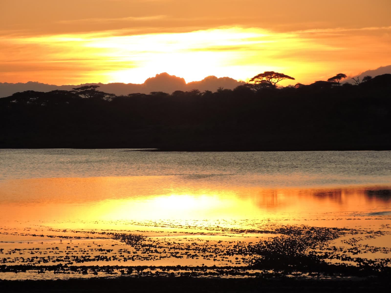 Sunset over the lake