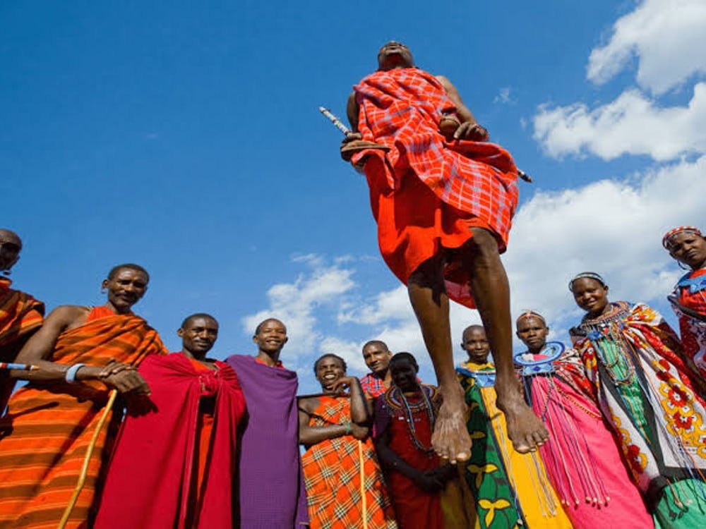 The Maasai adumu jumping dance