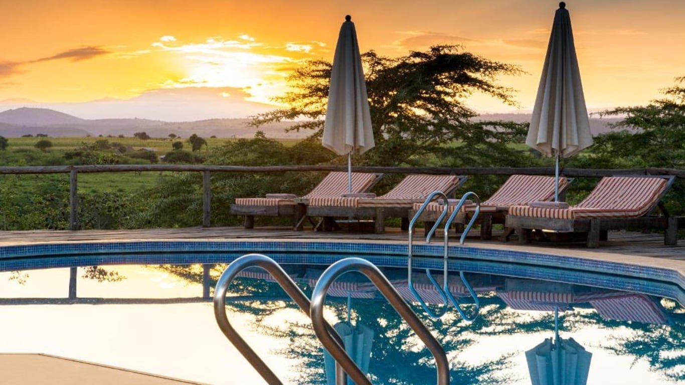 Escarpment Luxury Lodge, Above Lake Manyara on the escarpment