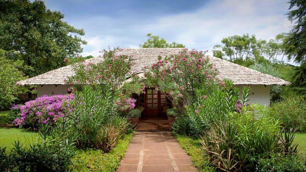 The garden terrace at an owner-run lodge